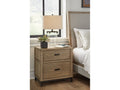 Tomtyn Light Brown Two Drawer Nightstand