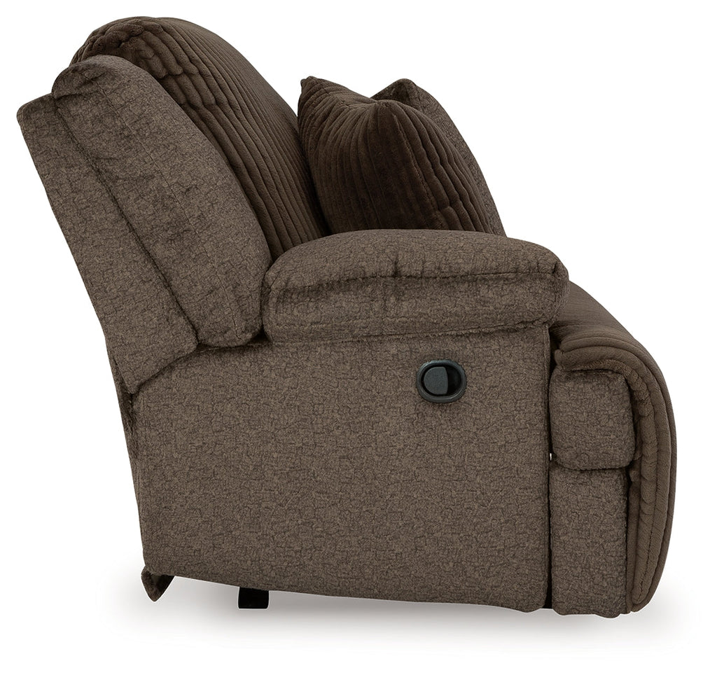 Top Tier Chocolate 3 Pc Reclining Sofa and 2 Pc Reclining Loveseat