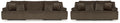 Top Tier Chocolate 3 Pc Reclining Sofa and 2 Pc Reclining Loveseat