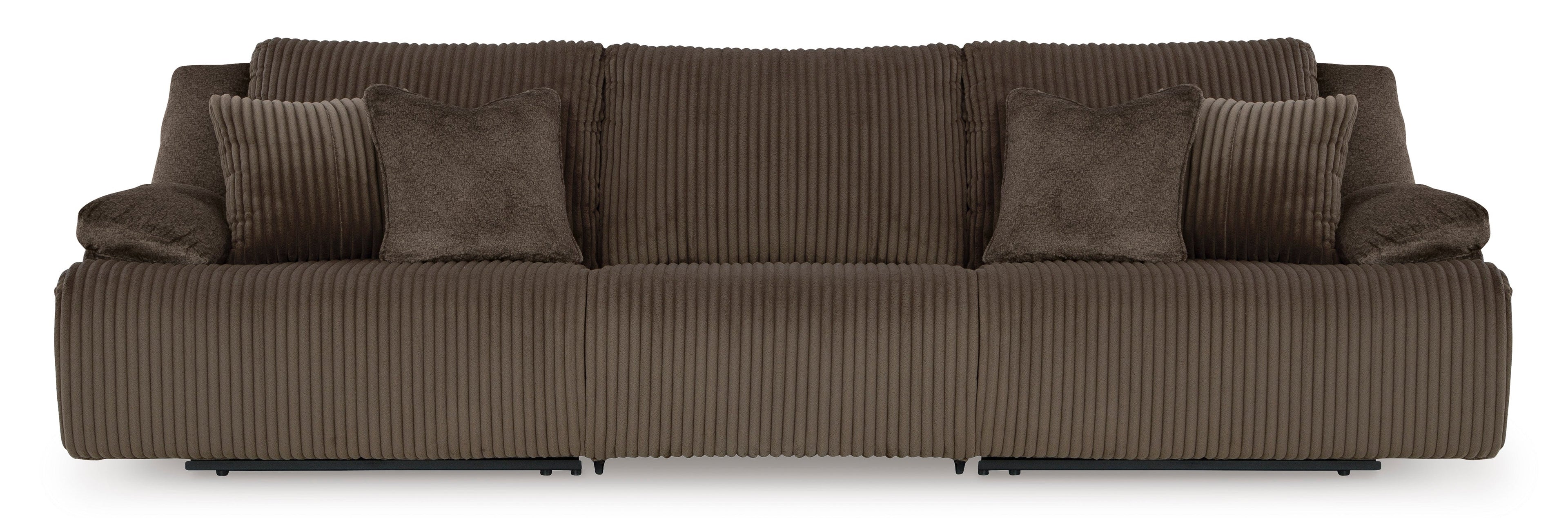 Top Tier Chocolate 3 Pc Reclining Sofa and 2 Pc Reclining Loveseat