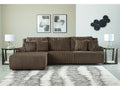 Top Tier Chocolate 3-Piece Sectional Sofa Chaise with LAF Chaise