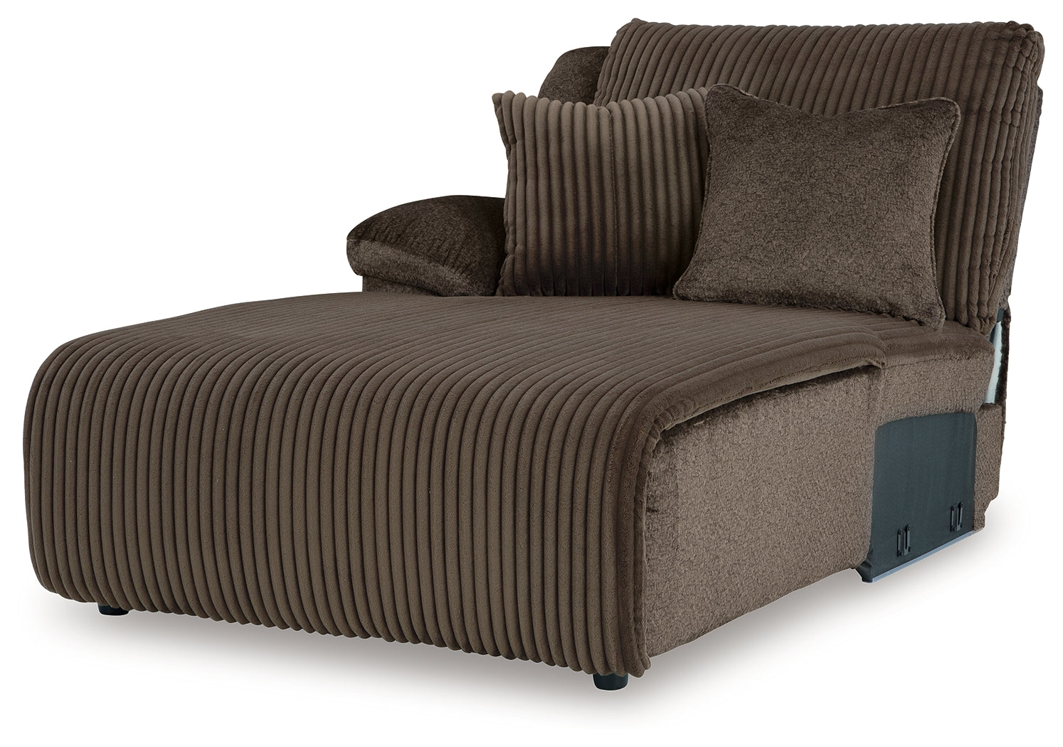 Top Tier Chocolate 3-Piece Sofa Chaise Sectional (Left Shape)