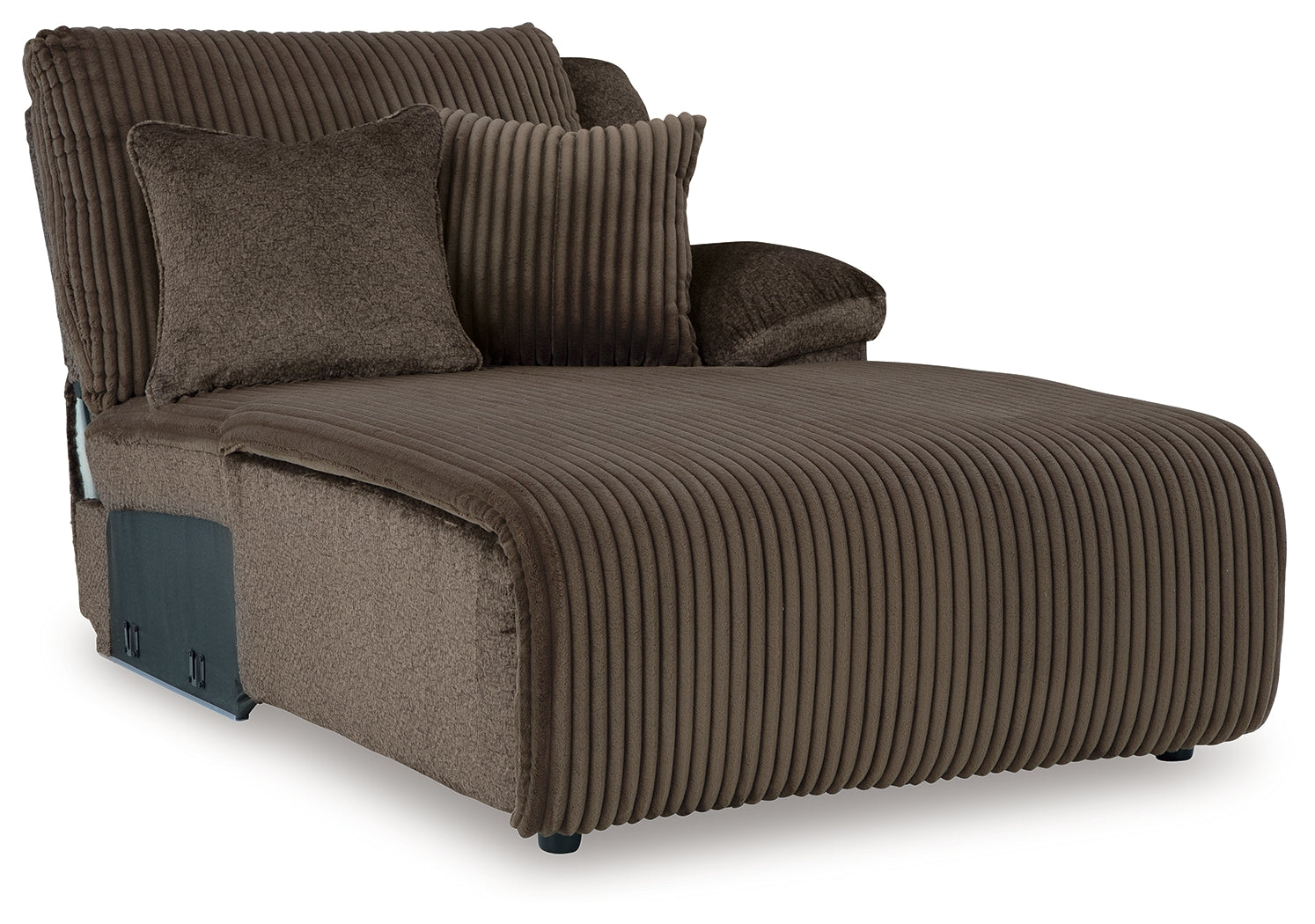 Top Tier Chocolate 3-Piece Sofa Chaise Sectional (Right Shape)