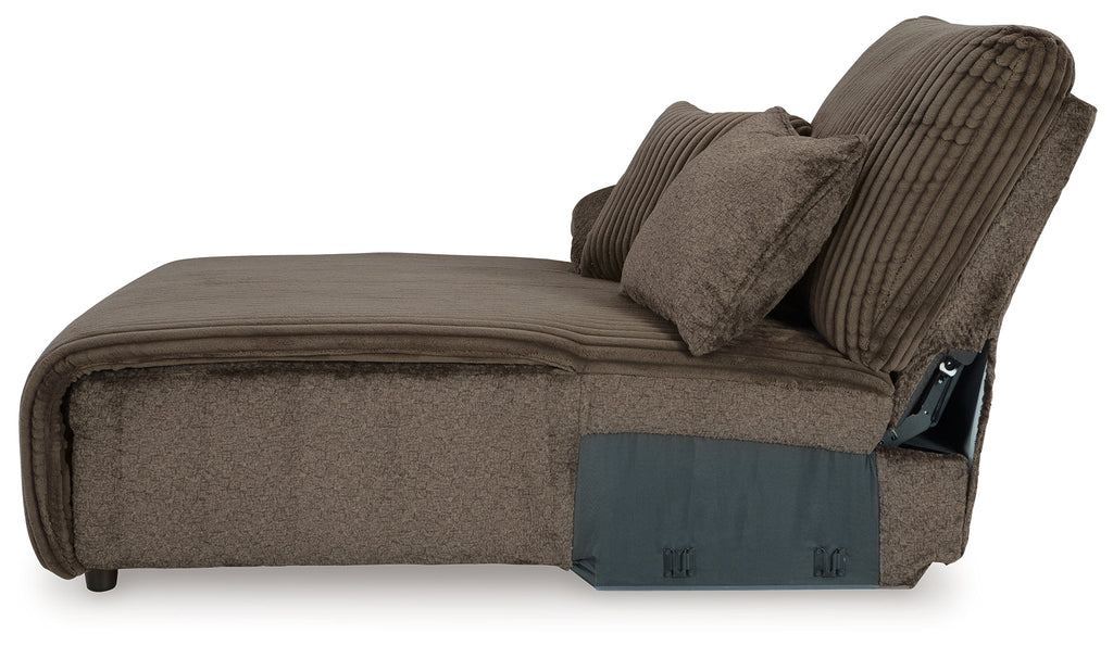 Top Tier Chocolate 4-Piece Reclining Sectional with Chaise