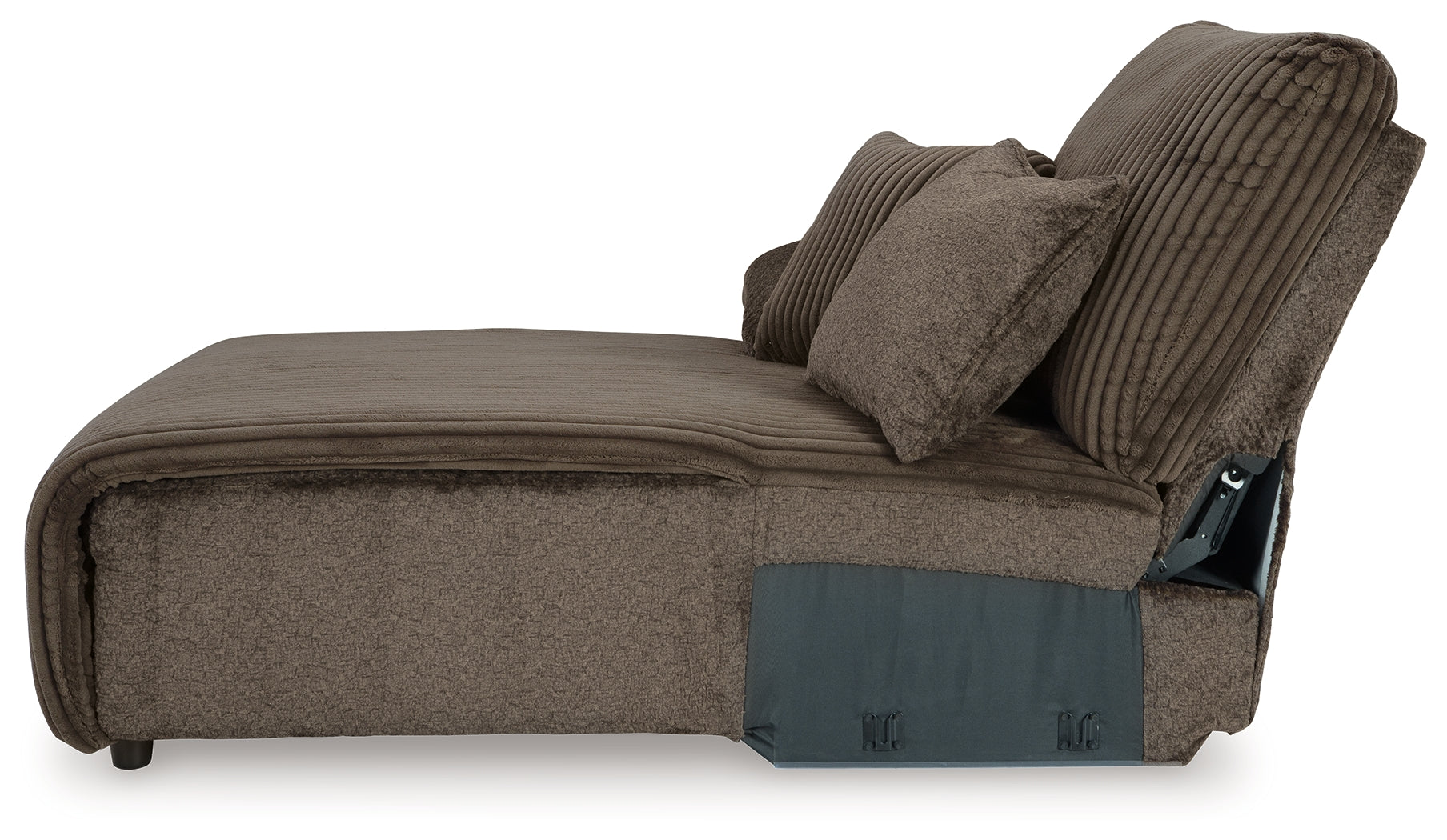 Top Tier Chocolate 4-Piece Reclining Sectional with Chaise