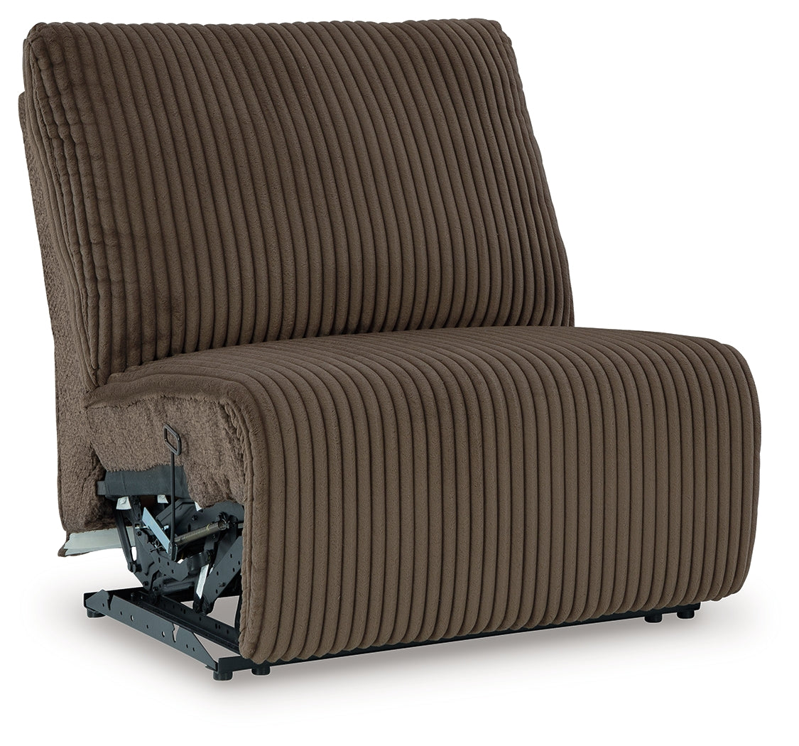 Top Tier Chocolate 4-Piece Reclining Sectional with Chaise
