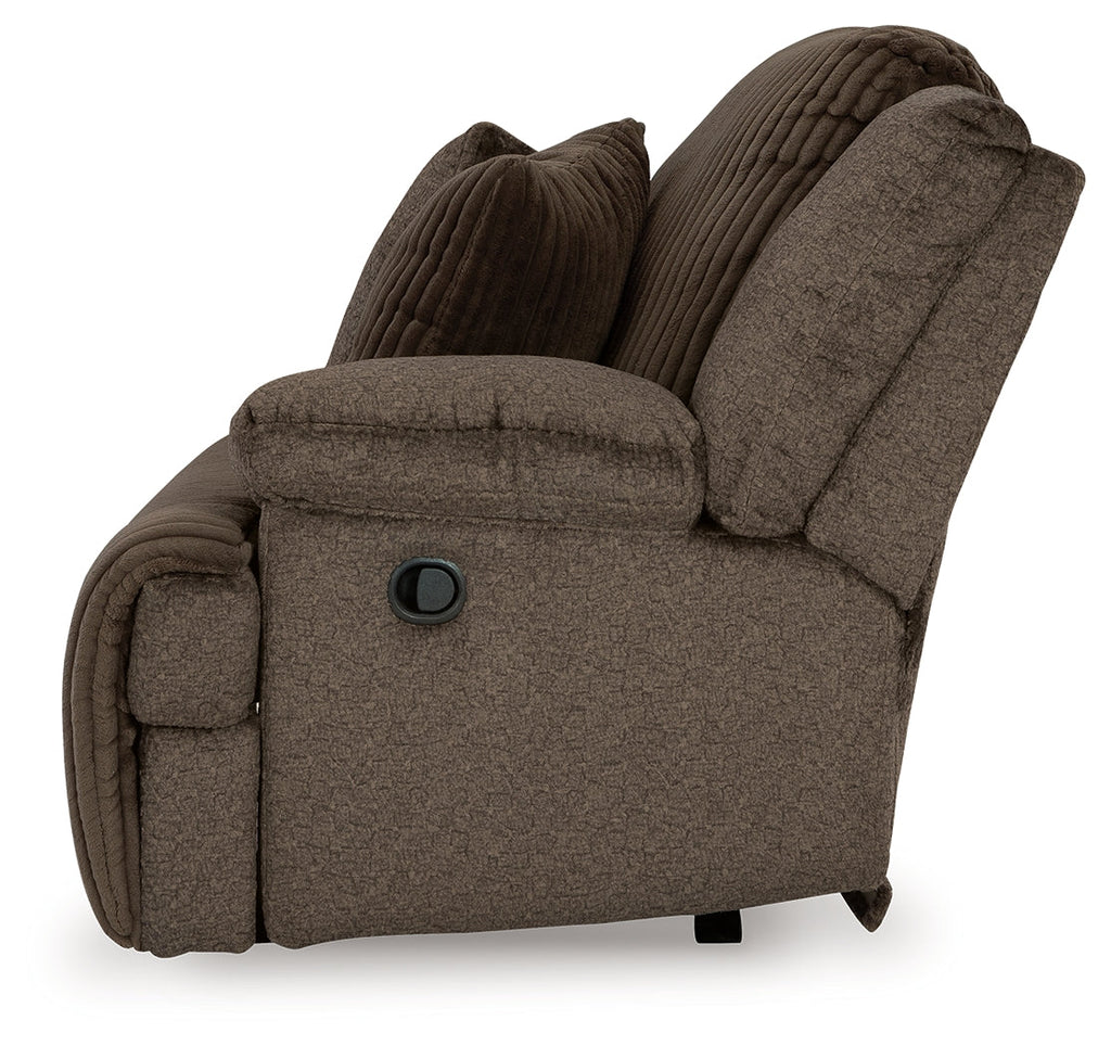 Top Tier Chocolate 4-Piece Reclining Sectional with Chaise