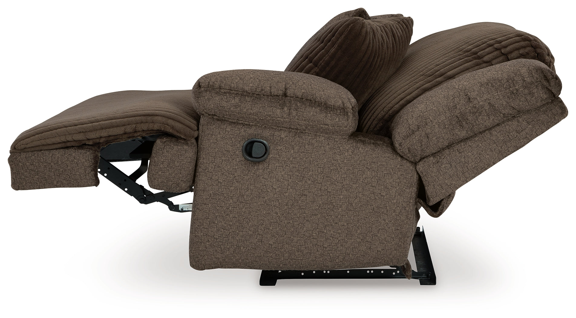 Top Tier Chocolate 4-Piece Reclining Sectional with Chaise