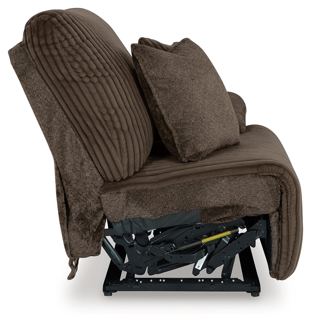 Top Tier Chocolate 4-Piece Reclining Sectional with Chaise