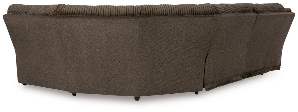 Top Tier Chocolate 5-Piece Reclining Sectional