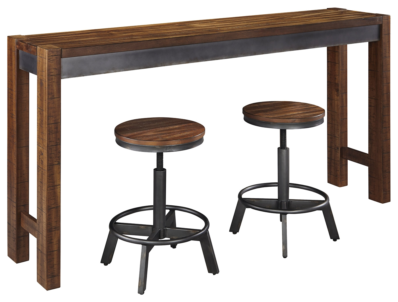 Torjin Brown/Gray Counter Height Dining Table and 2 Barstools