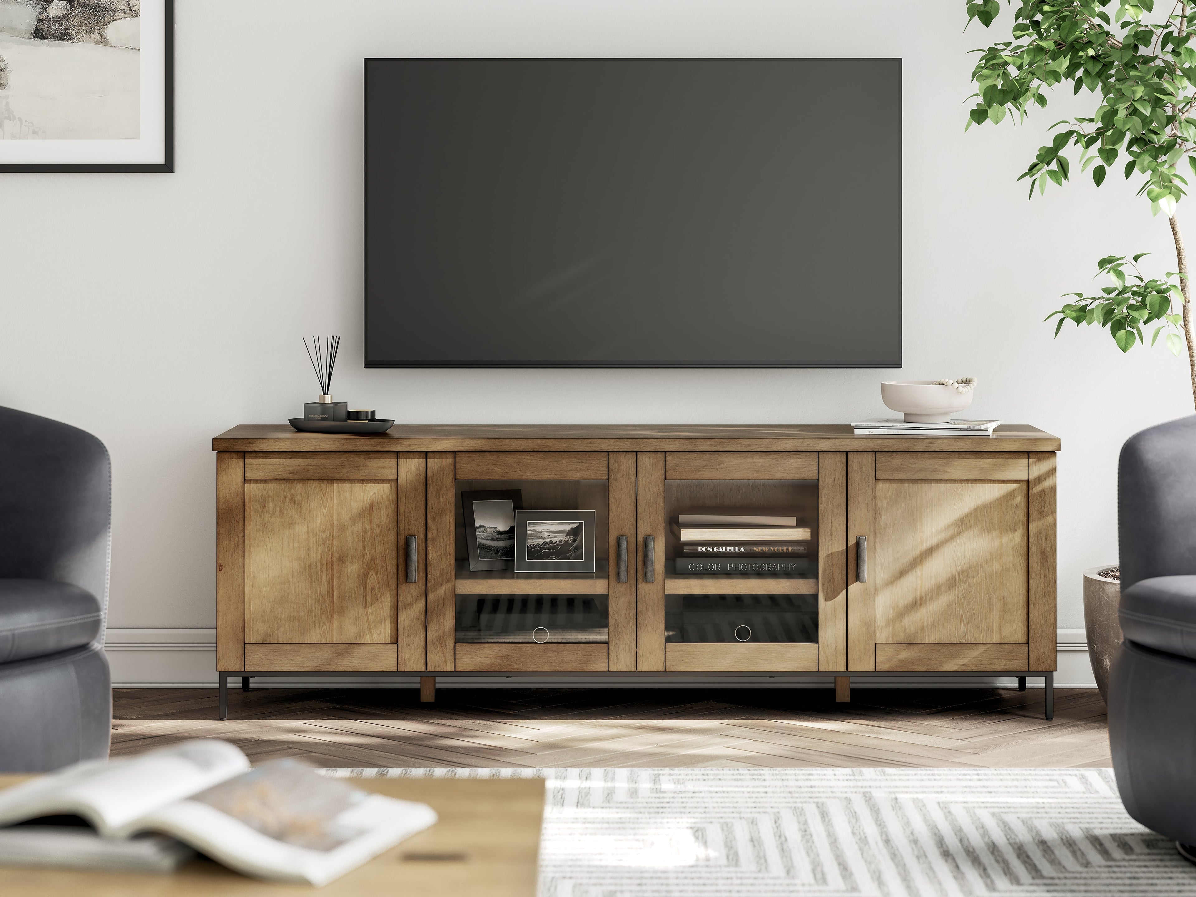 Torlanta Brown Extra Large TV Stand