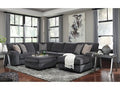 Tracling Gray 3-Piece Sectional with Ottoman