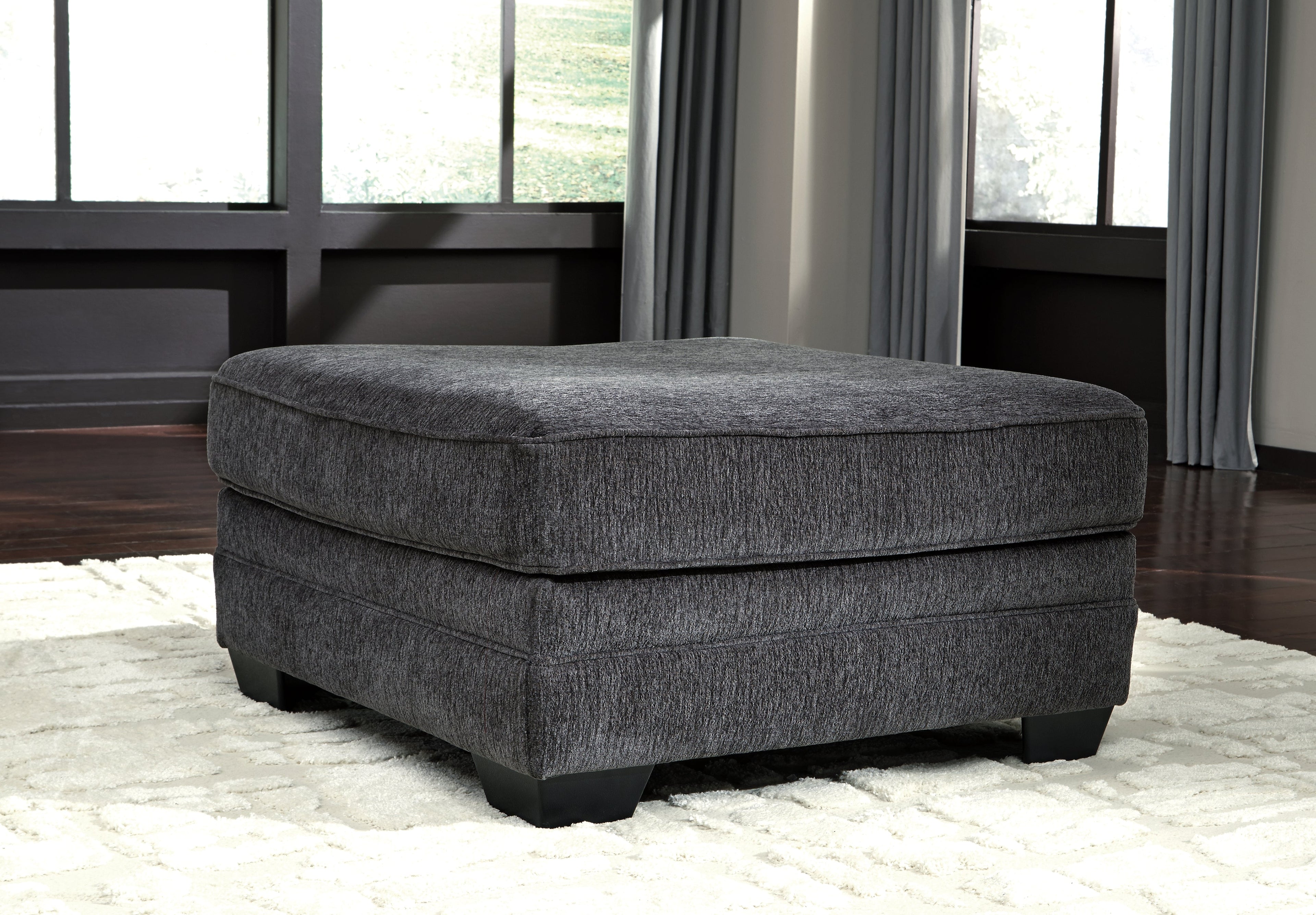 Tracling Slate 3-Piece Sectional and Ottoman