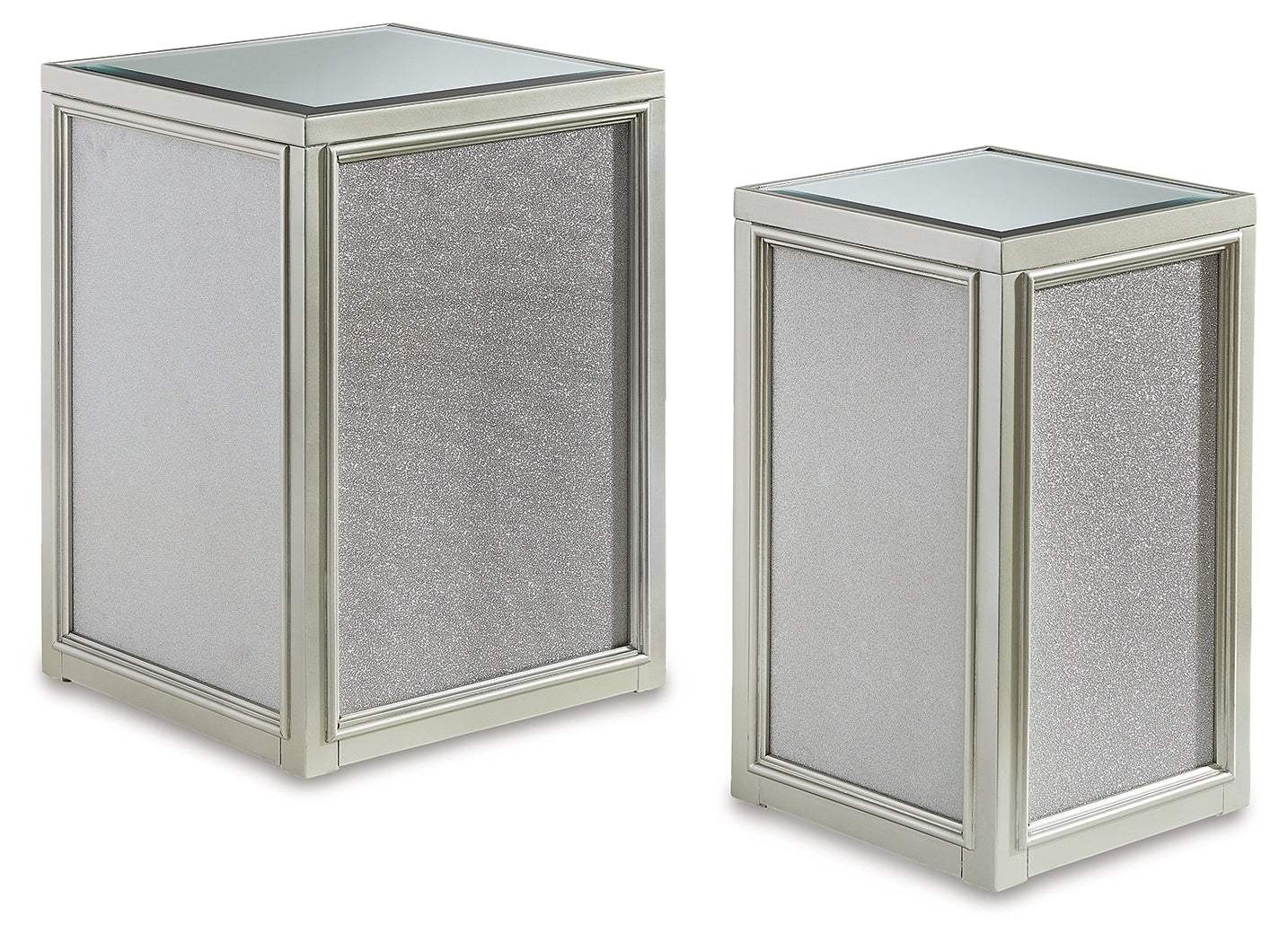 Traleena Silver Finish Nesting End Table (Set of 2)