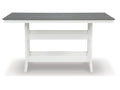Transville Gray/White Outdoor Counter Height Dining Table
