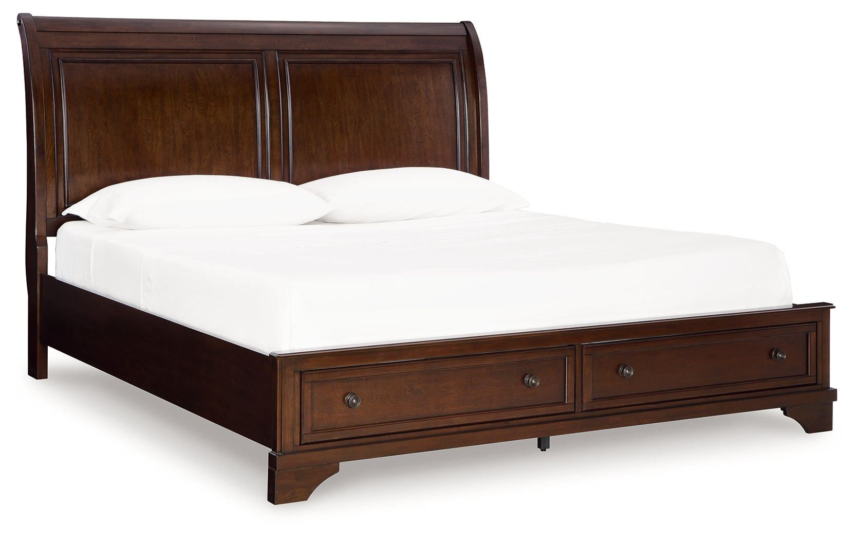 Trellington Brown King Sleigh Storage Bed