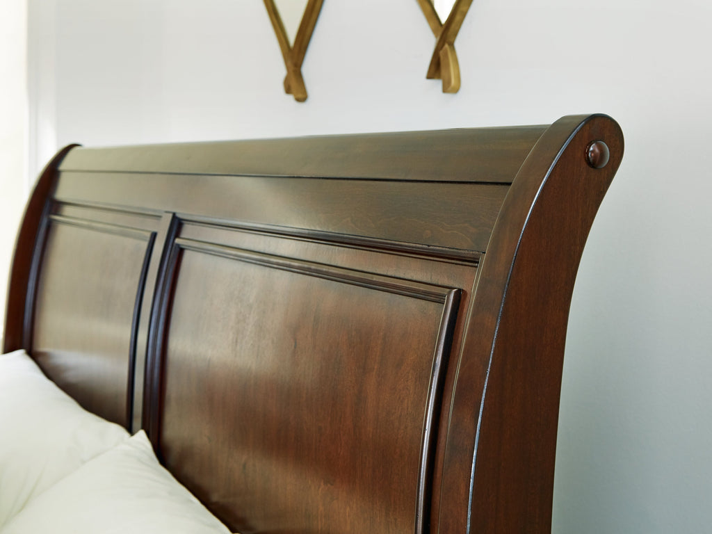 Trellington Brown King Sleigh Storage Bed