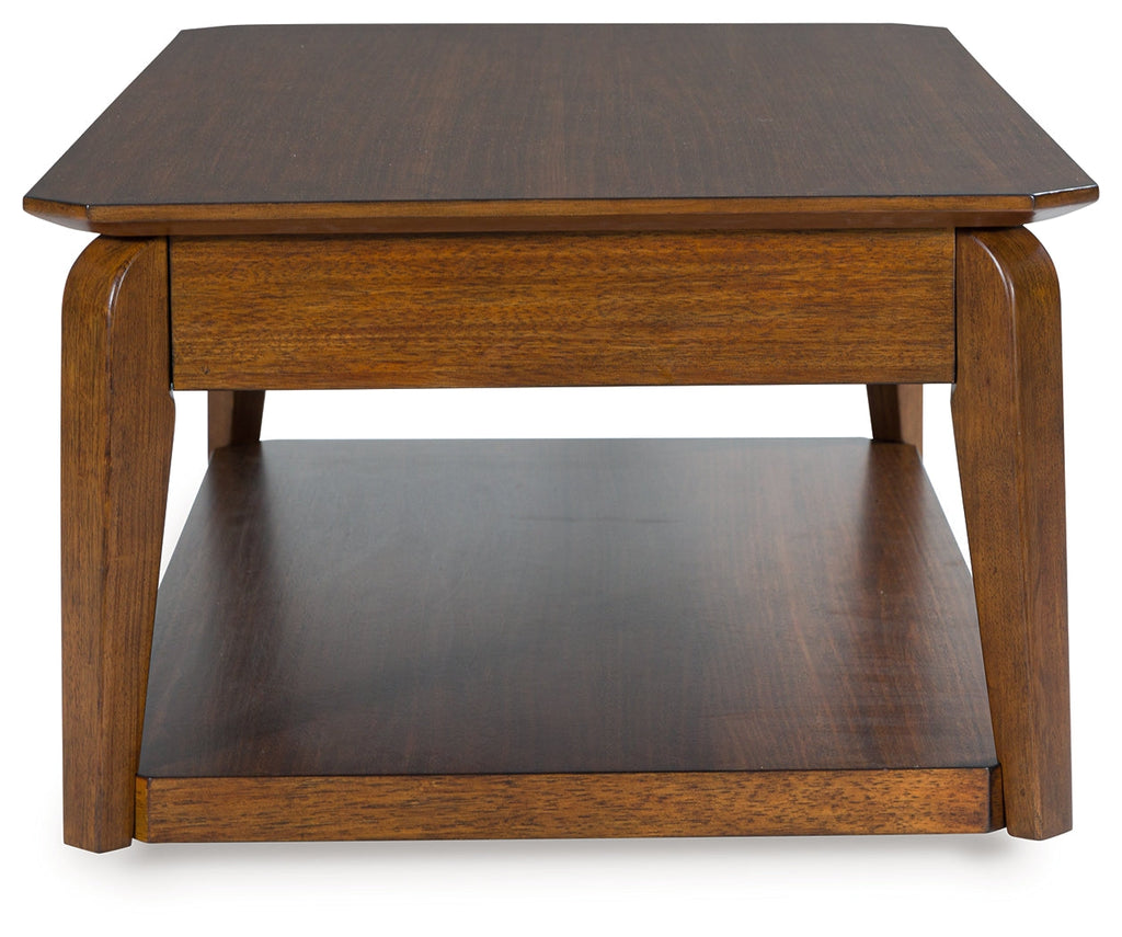 Trenmour Medium Brown Rectangular Cocktail Table