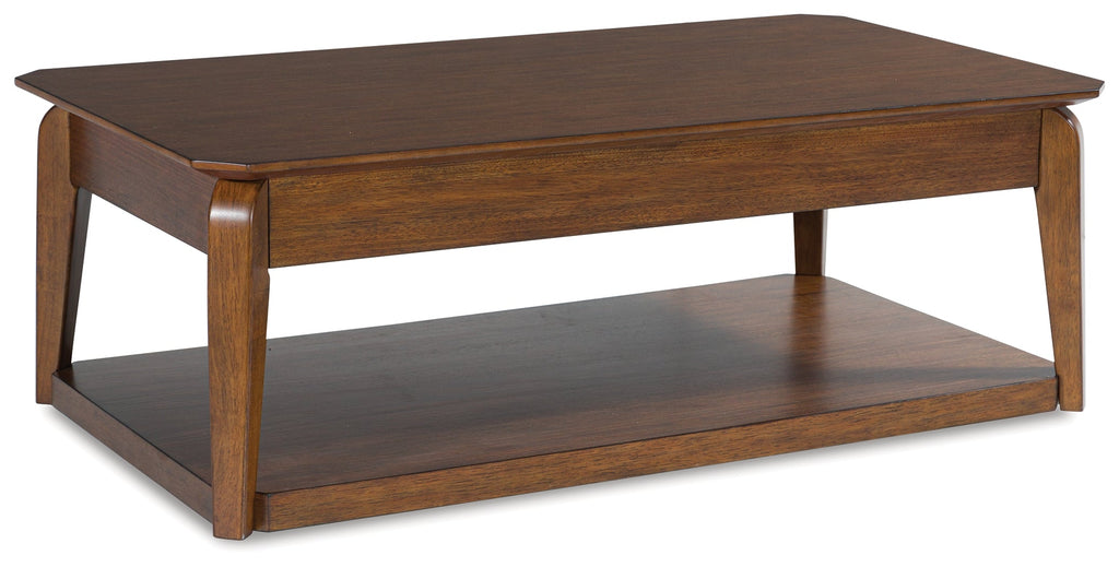 Trenmour Medium Brown Rectangular Cocktail Table