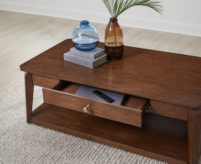 Trenmour Medium Brown Rectangular Cocktail Table
