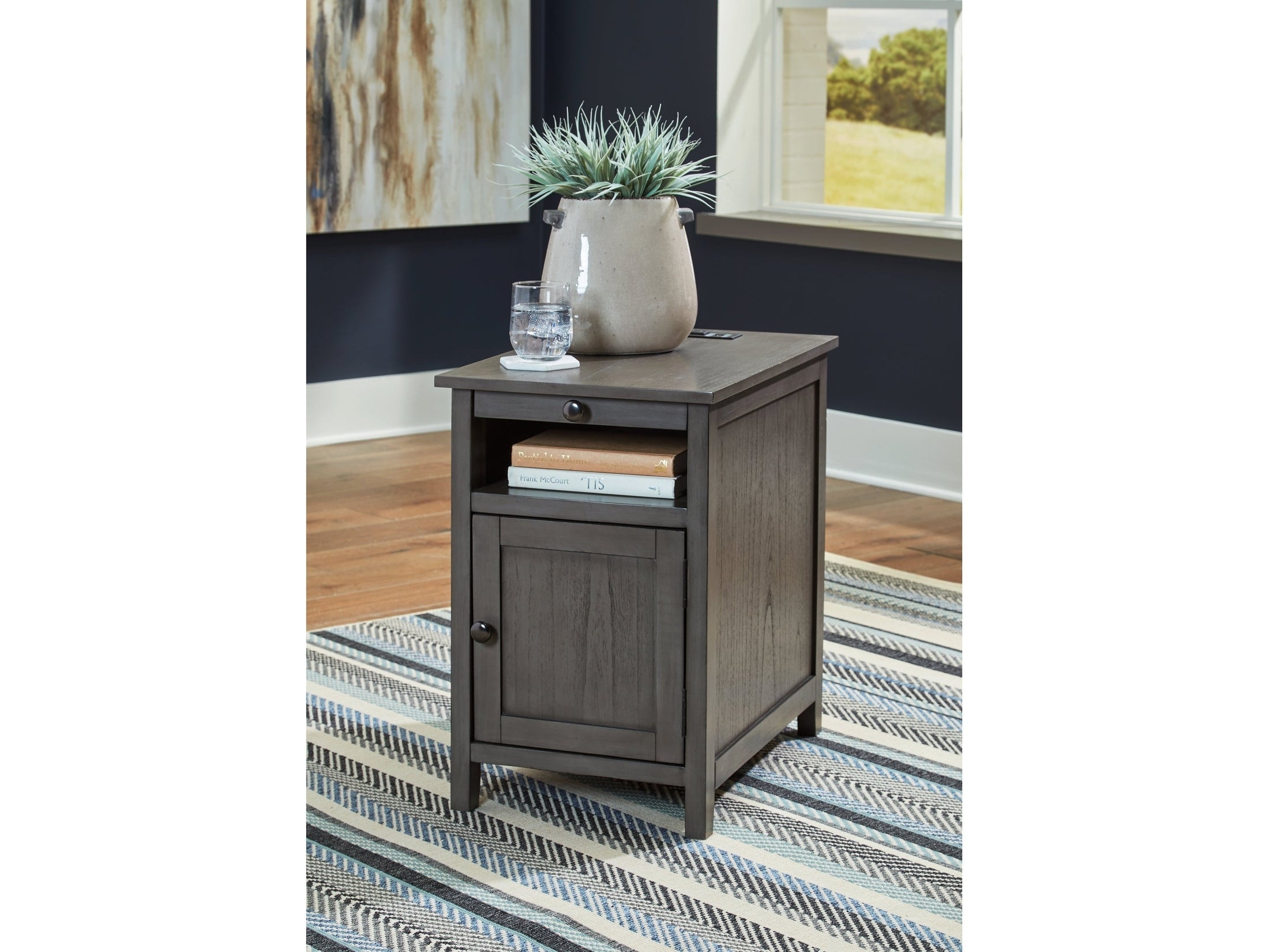 Treytown Gray Chairside End Table