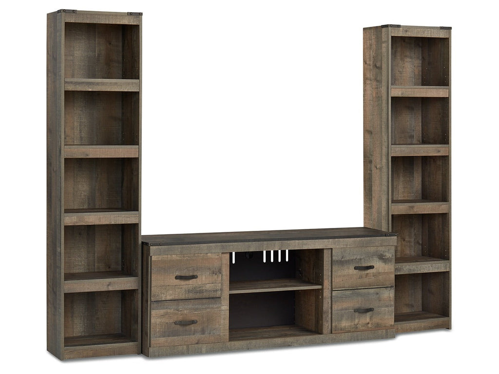 Trinell Brown 3-Piece Entertainment Center