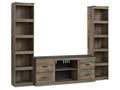 Trinell Brown 3-Piece Entertainment Center