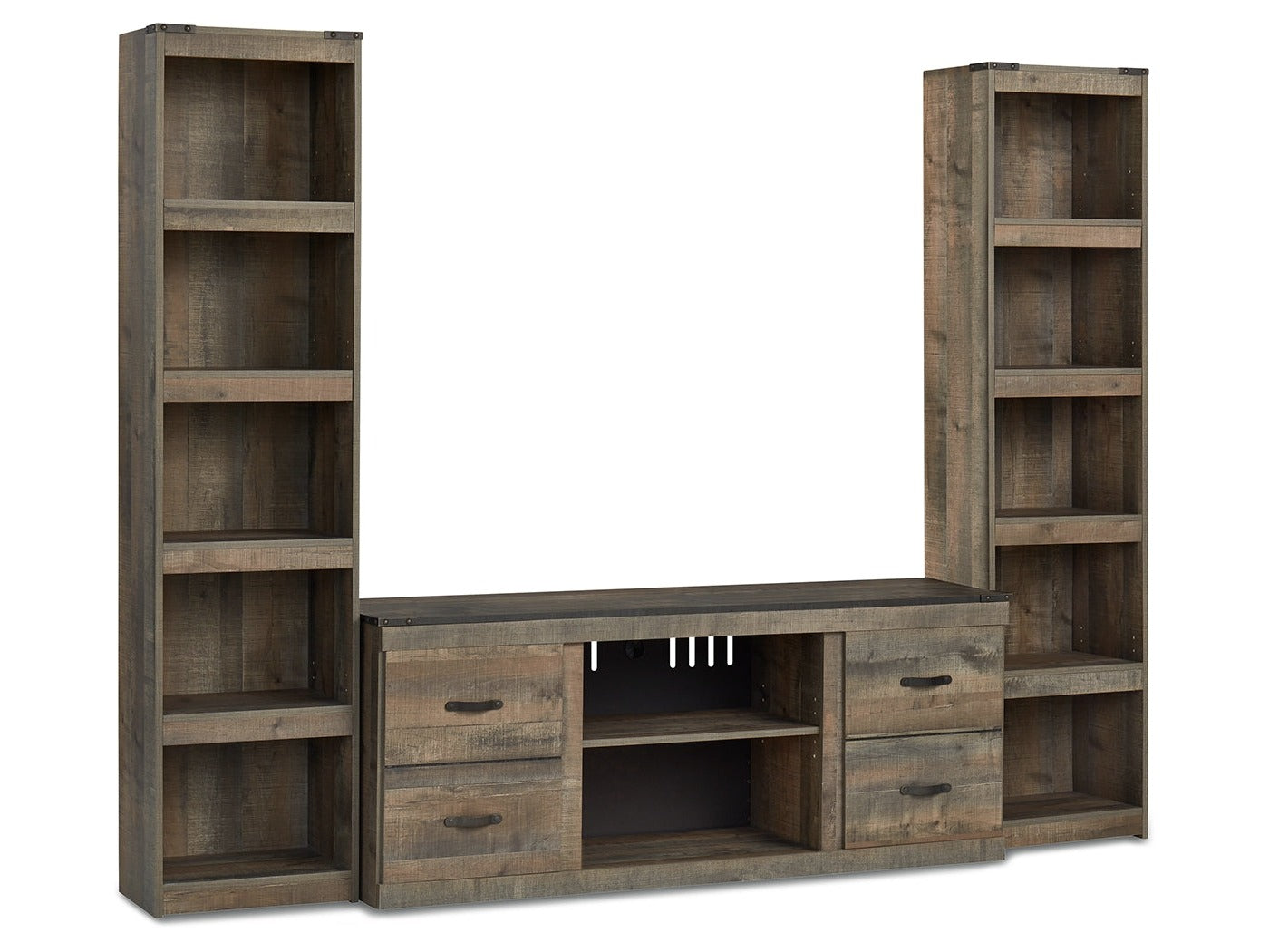 Trinell Brown 3-Piece Entertainment Center