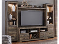 Trinell Brown 4-Piece Entertainment Center