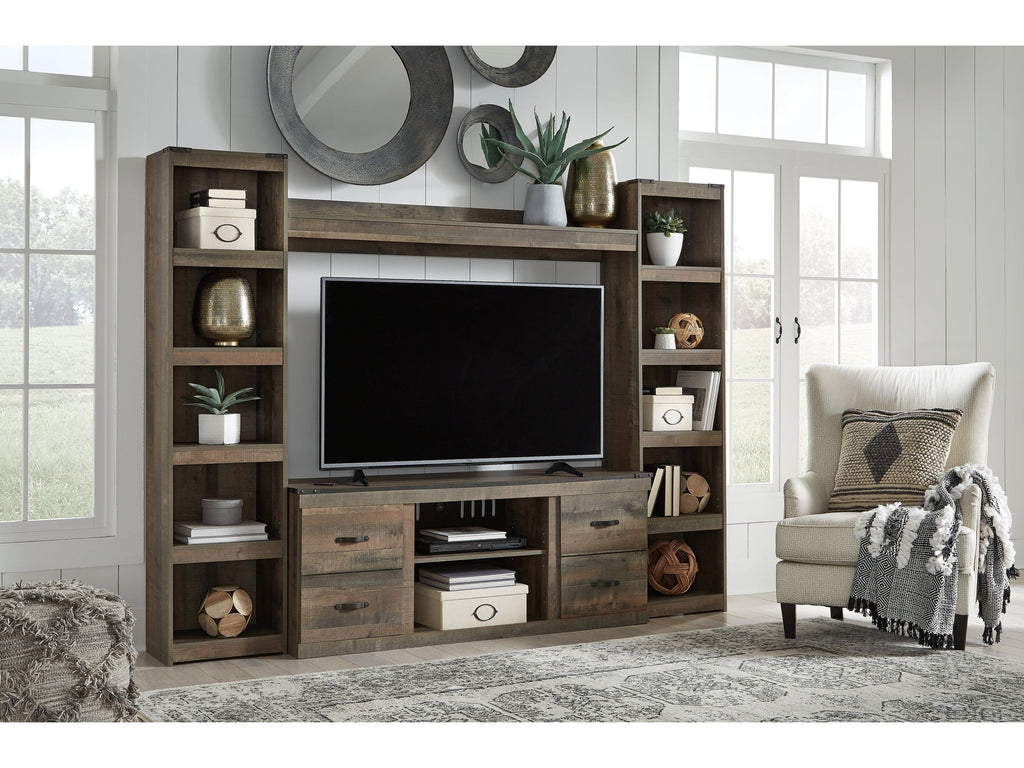 Trinell Brown 4-Piece Entertainment Center