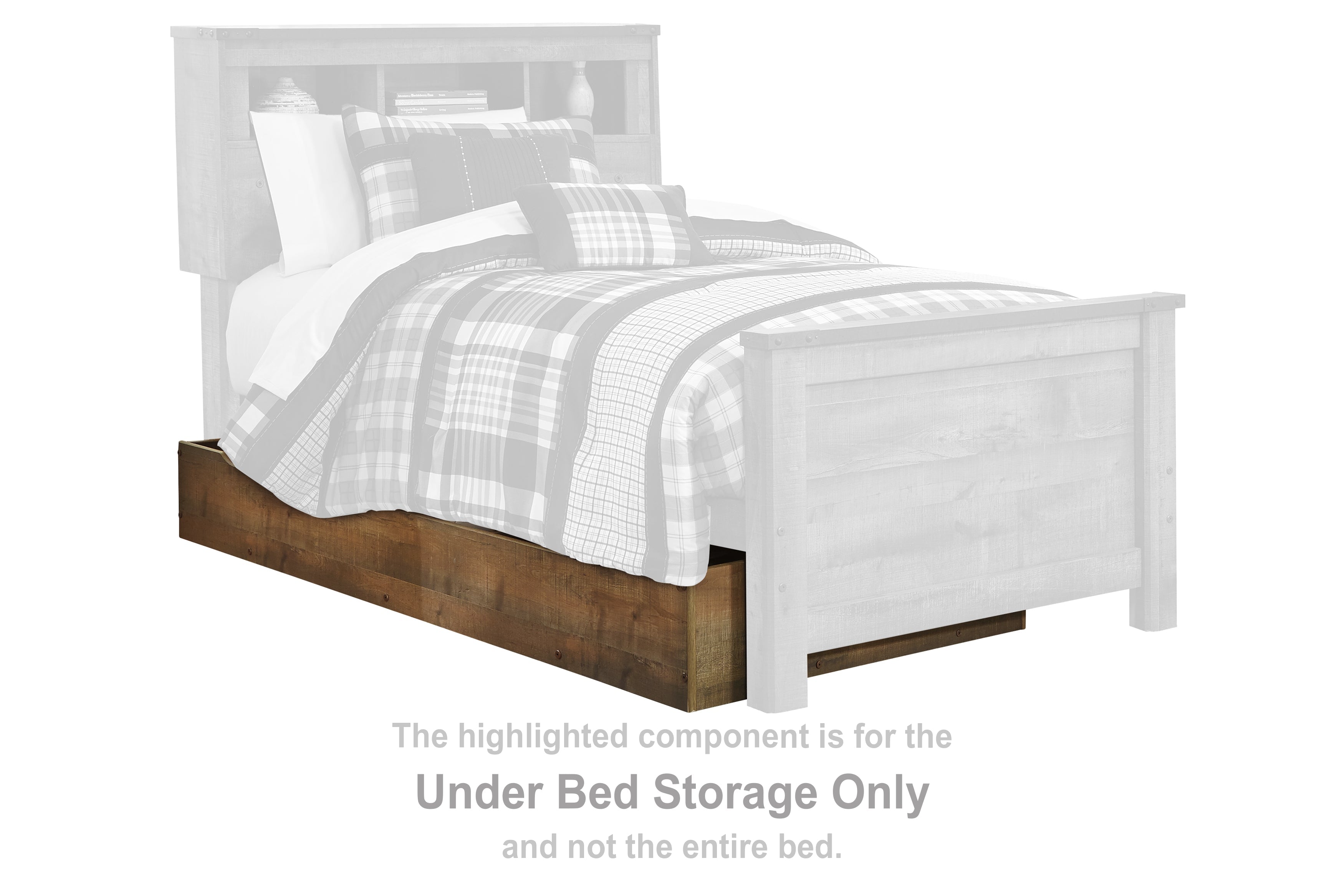 Trinell Brown Full Bookcase Bed w/Storage