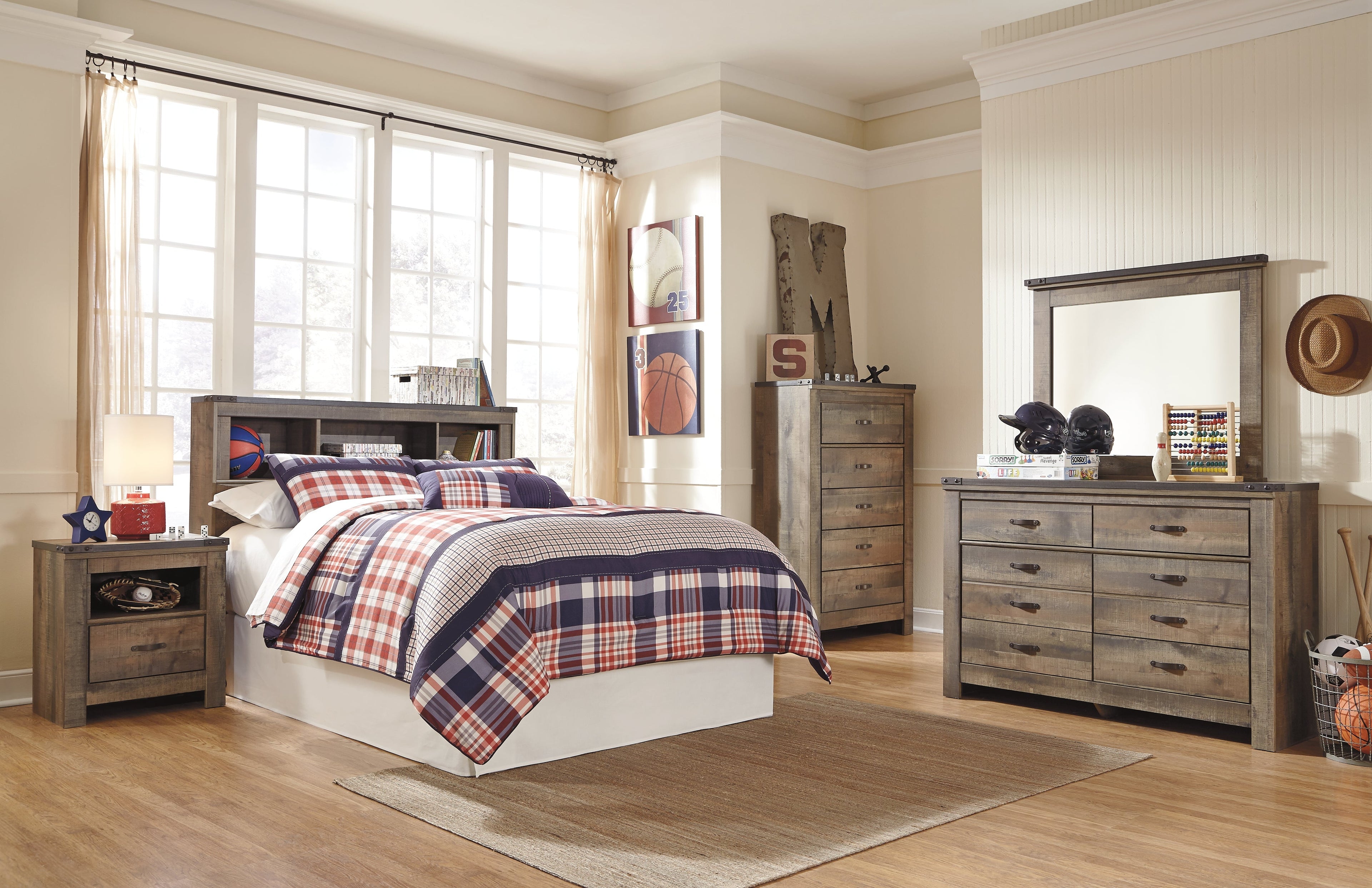 Trinell Full Bookcase Headboard, Brown
