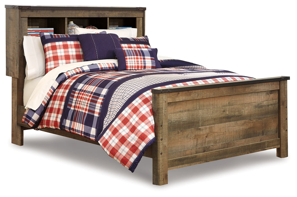 Trinell Brown Full Bookcase Panel Youth Bed
