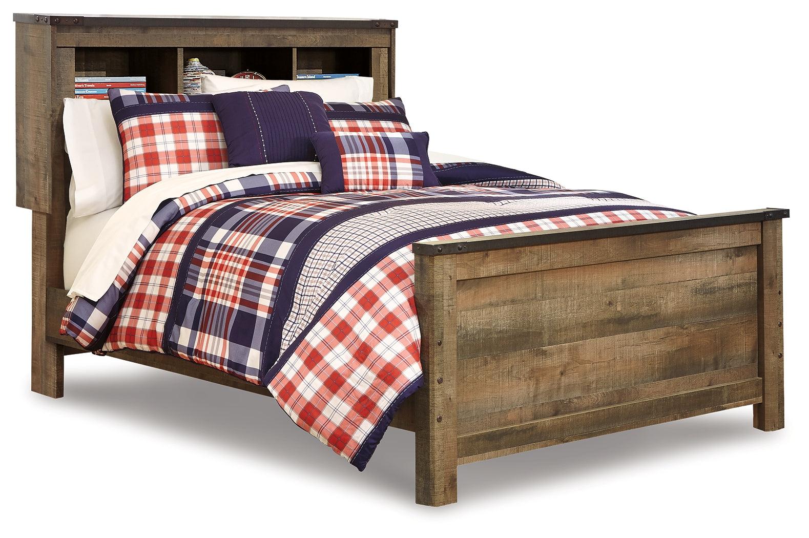 Trinell Brown Full Bookcase Panel Youth Bed