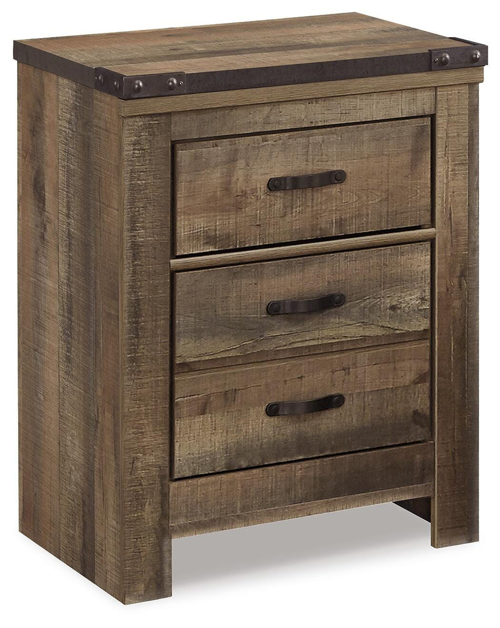 Trinell Brown Full Bookcase Storage Bed, Dresser and Nightstand