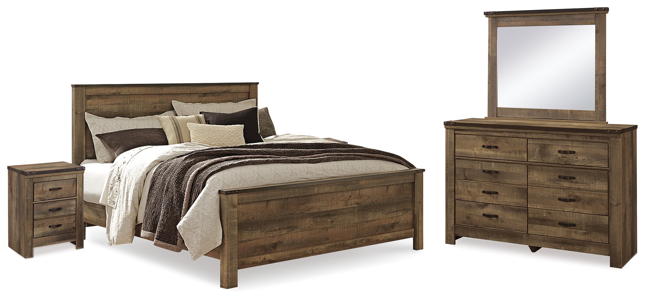Trinell King Panel Bedroom Set, Brown