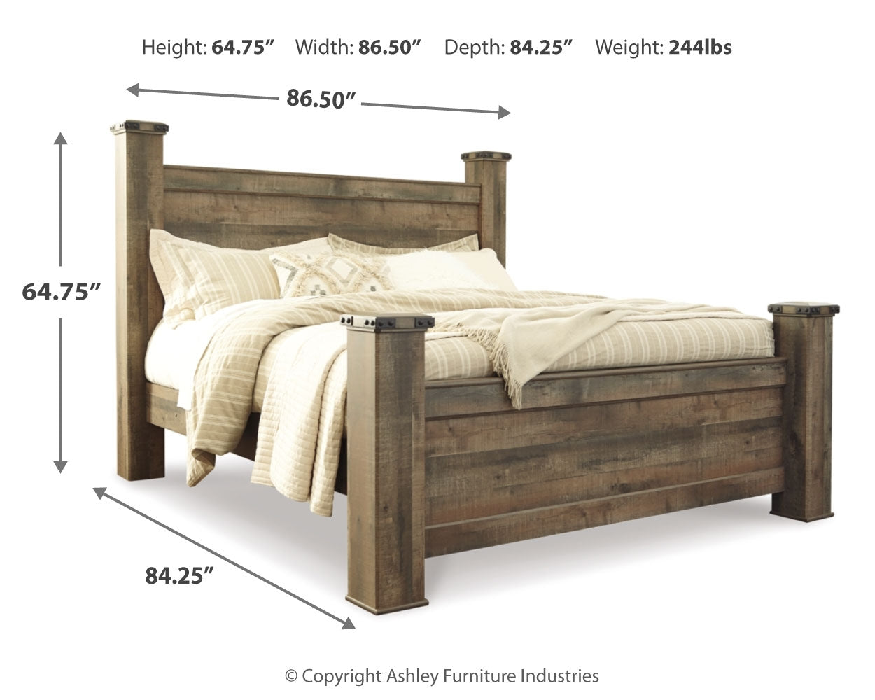 Trinell King Poster Bedroom Set, Brown