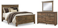 Trinell Brown Queen Panel Bed, Dresser and Mirror