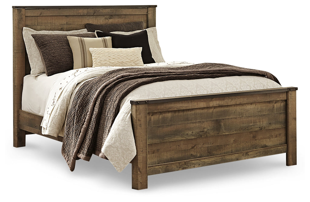 Trinell Brown Queen Panel Bed, Dresser and Mirror