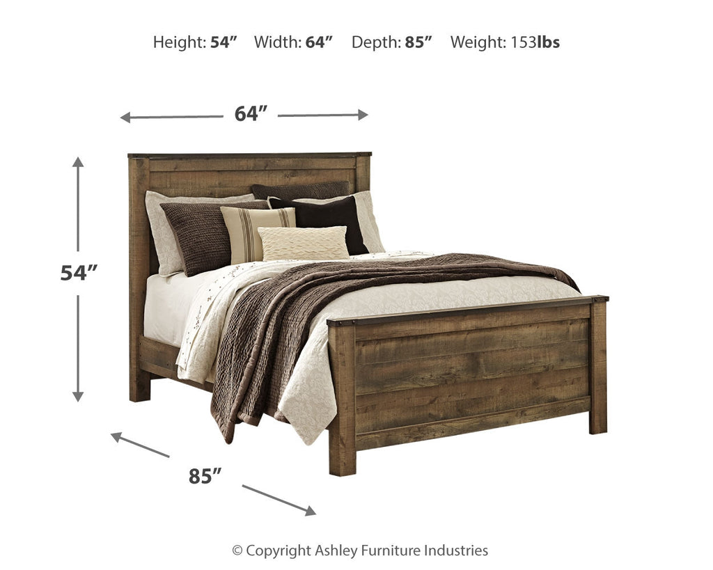 Trinell Brown Queen Panel Bed, Dresser and Mirror