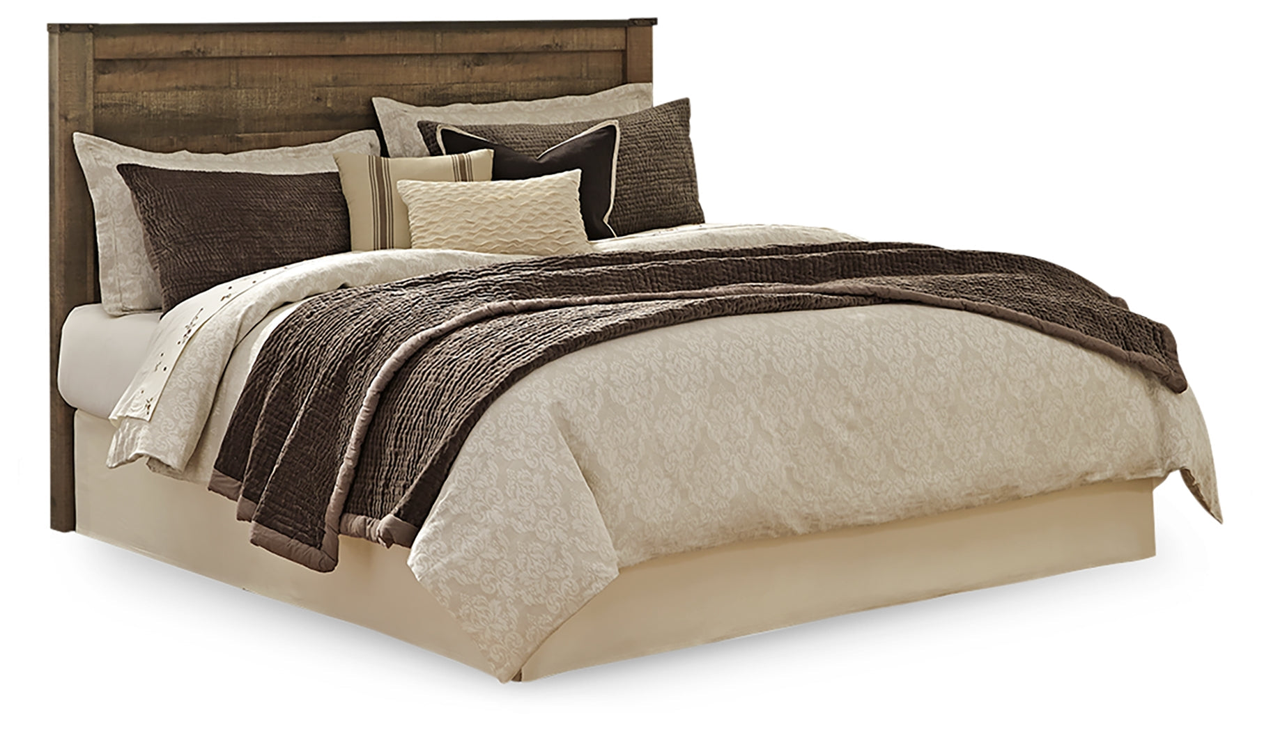 Trinell Queen Panel Headboard & Dresser & Mirror & Chest & Nightstand, Brown