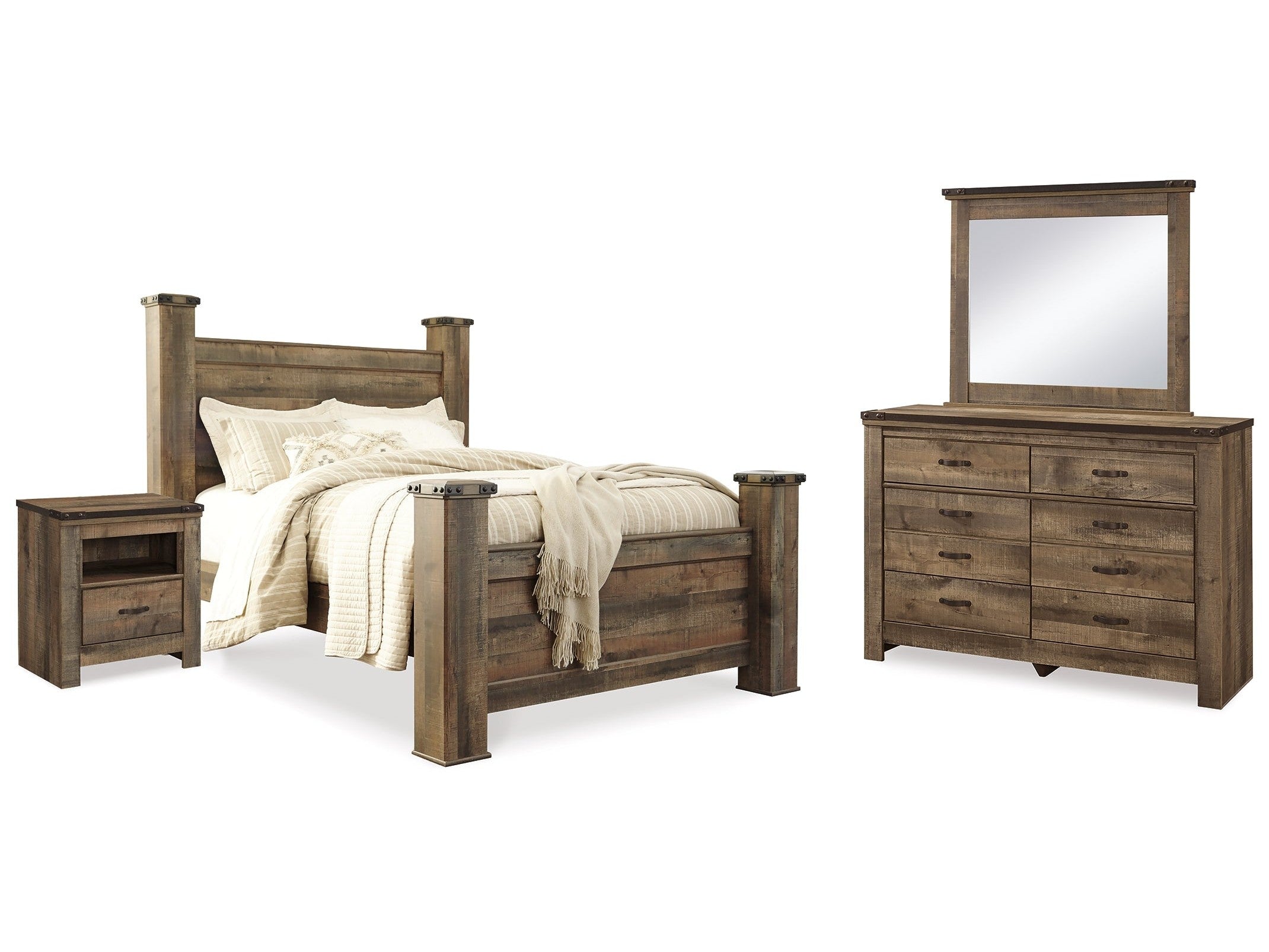 Trinell Queen Poster Bedroom Set, Brown