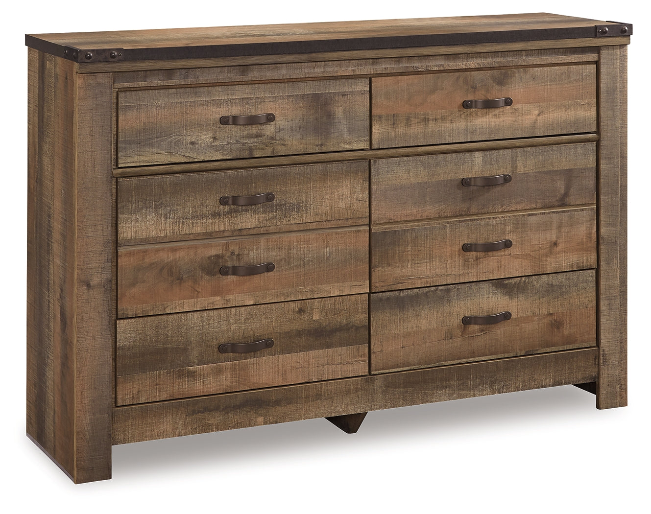 Trinell Brown Twin Bookcase Storage Bed, Dresser and Nightstand