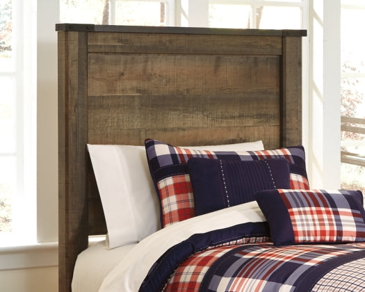 Trinell Brown Twin Panel Bed with 1 Large Storage Drawer