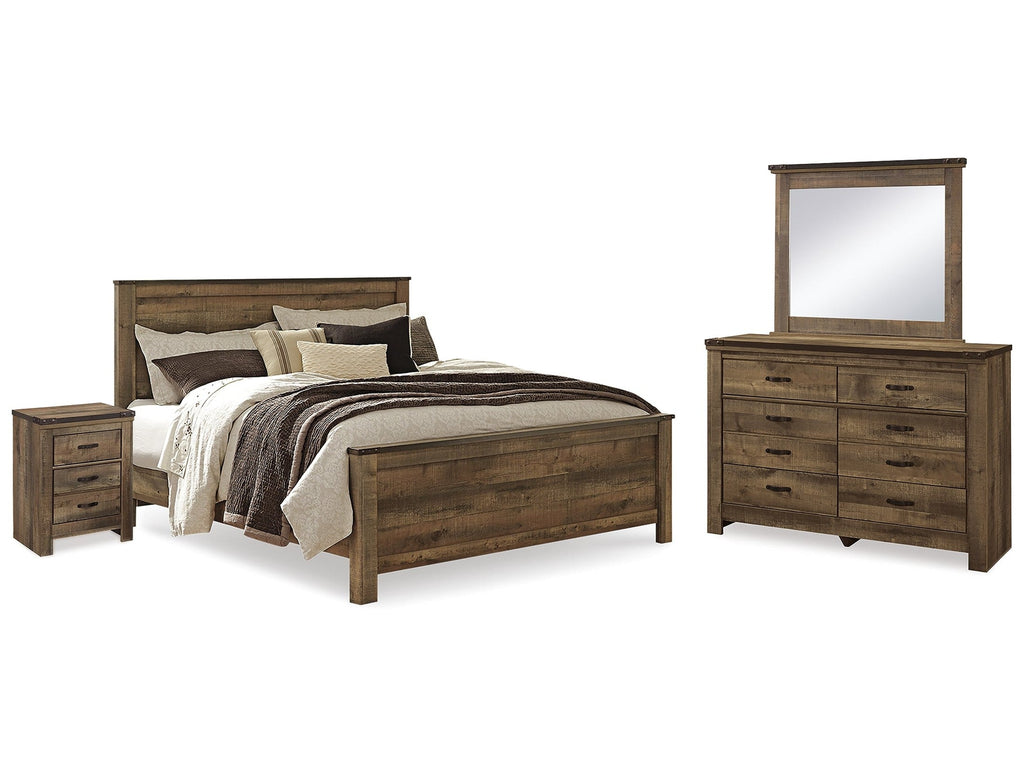 Trinell King Panel Bed, Dresser, Mirror and Nightstand