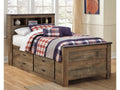 Trinell Twin Bookcase Bed w/ 2 Storage Drawers
