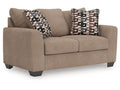 Triston-Peaks Suede Loveseat