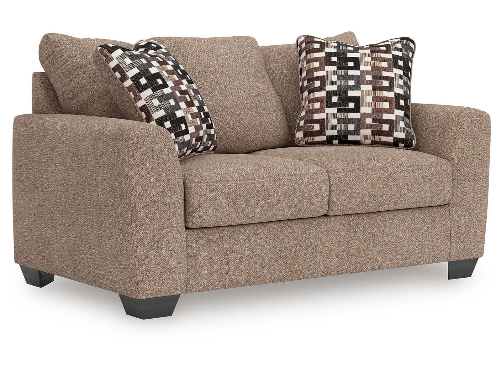 Triston-Peaks Suede Loveseat