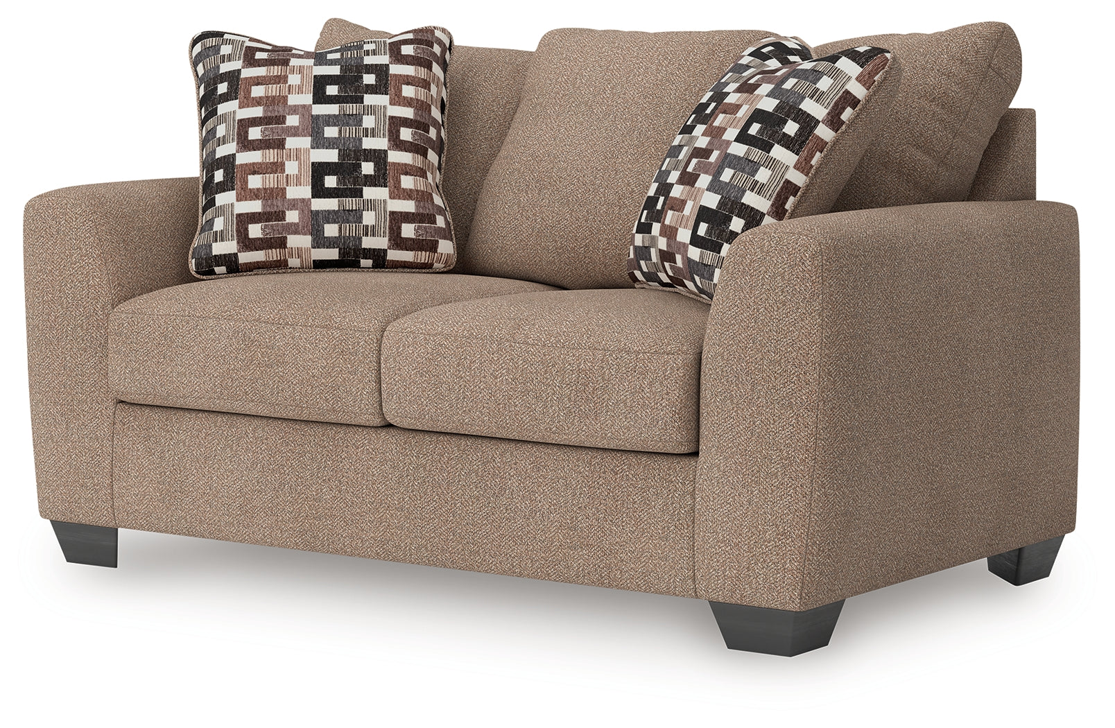 Triston-Peaks Suede Loveseat